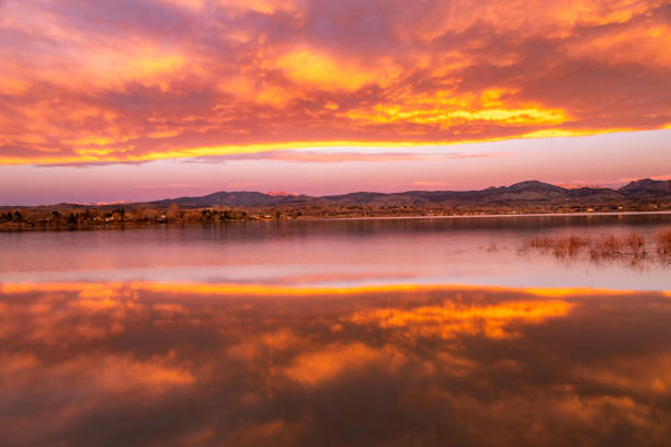 istock Colorful sunrise on a Colorado Lake 1160649229