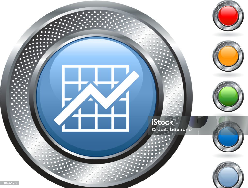 Tableau financier de vecteurs libres de droits pour bouton métallisé - clipart vectoriel de Argent libre de droits