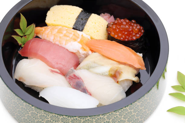 Japanese food, Sushi in a oke, close up