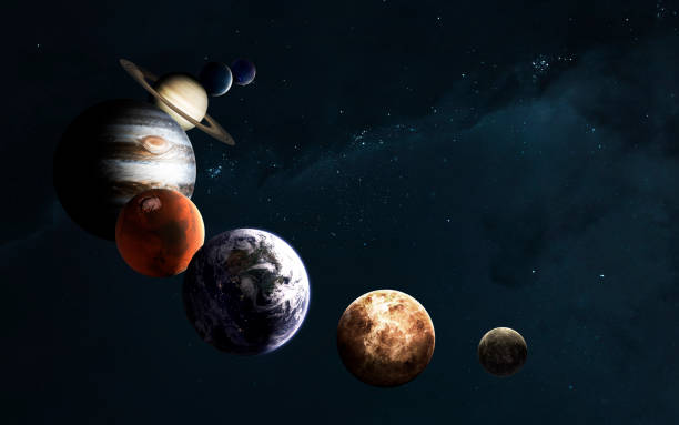 istock Planets of the Solar system against Milky Way. Science fiction art. Elements of this image furnished by NASA 1160659477