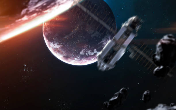 istock Deep space planets and spacecraft, awesome science fiction wallpaper, cosmic landscape. Elements of this image furnished by NASA 1160659485