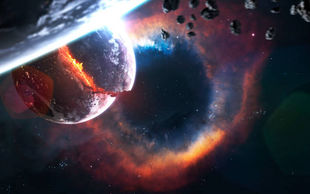 istock Black hole. Wormhole. Science fiction art. Elements of this image furnished by NASA 1160660331