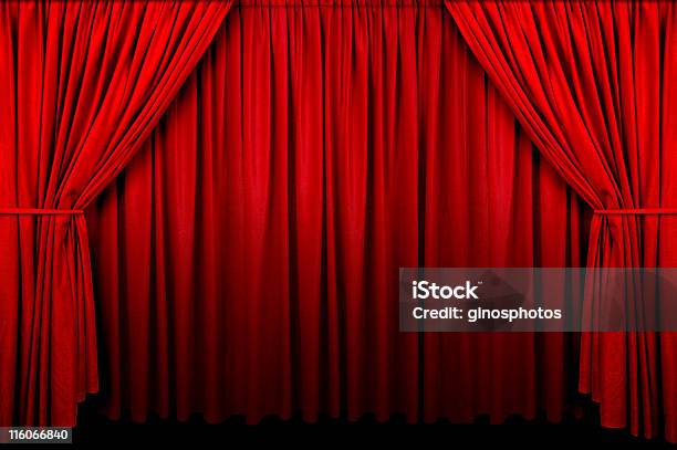 Eventvorhang Stockfoto und mehr Bilder von Bühne - Bühne, Rot, Vorhang