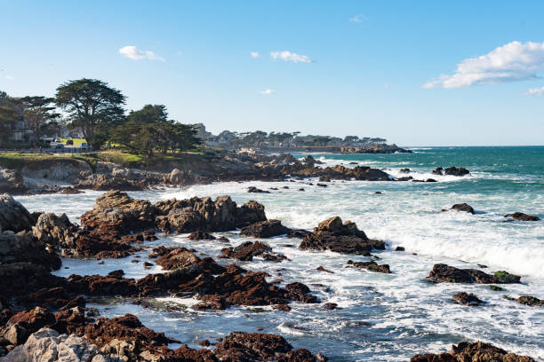 istock Rocky coastline on Pacific Grove, California. 1160672559