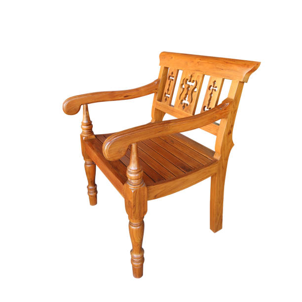 istock Wooden chair isolated over white 1160678950