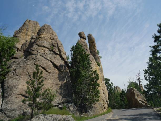 istock Rock formations at Needle's Eye, Needle's Highway, South Dakota 1160679973