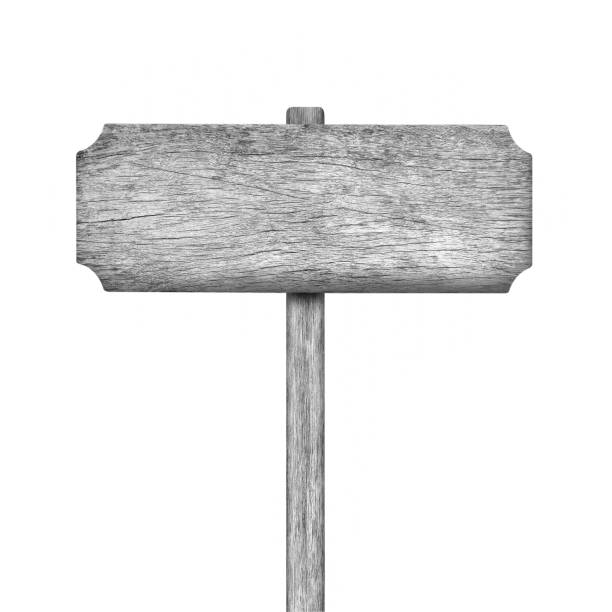 istock Wooden sign isolated on white 1160687062