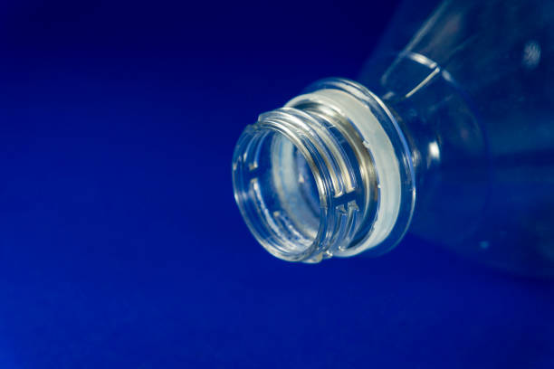 istock Transparent white used plastic water bottle neck 1160687983