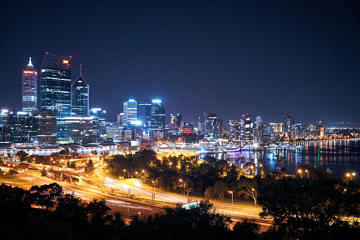 Night scenery in Perth city