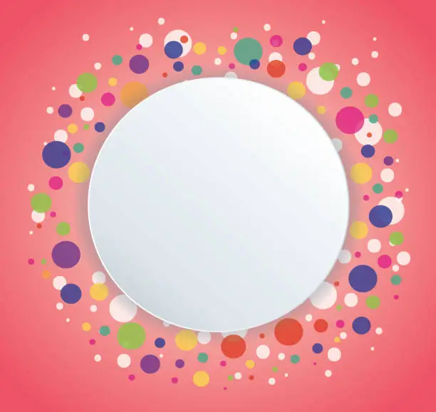 Vector illustration of Abstract colorful round circle background