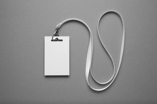 istock Event badge lanyard, name tag id. Visitor card blank, vip backstage mockup 1160695510