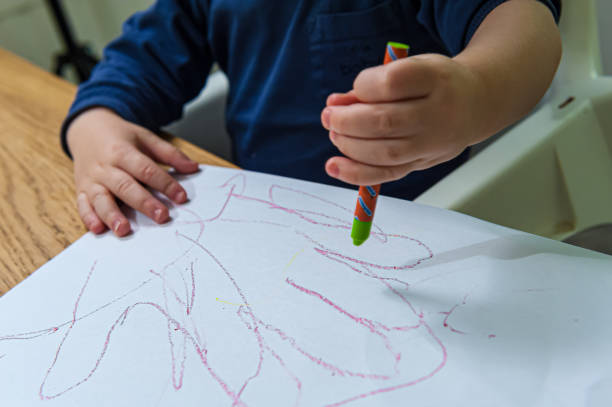 istock Childs drawing of a hand. 1160698731