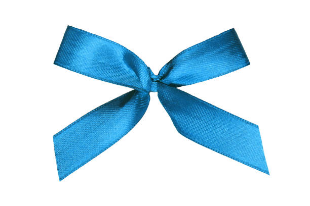 istock Isolated blue ribbon on white background 1160698829