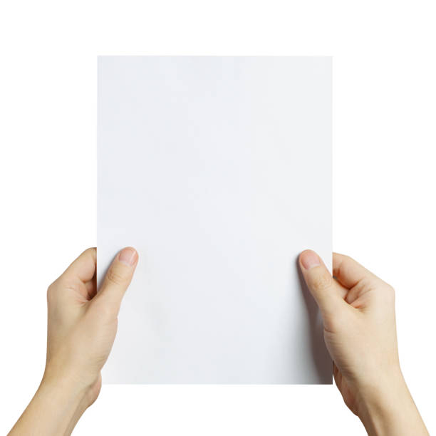 istock Hands holding a sheet of white paper 1160702218