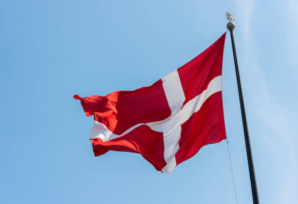 istock Danish flag waving in the breeze. 1160703337