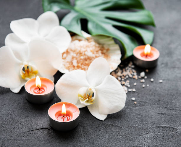 istock Natural spa ingredients with orchid flowers 1160706939