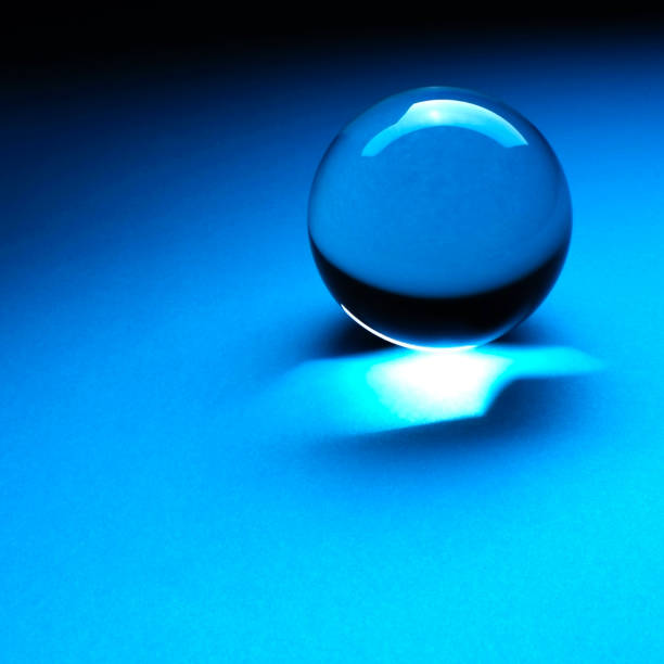 istock Crystal ball in abstract blue. Glass ball. 1160707203