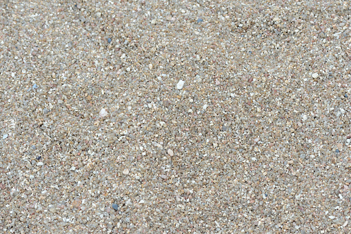 Sea coast sand texture close up. Natural background