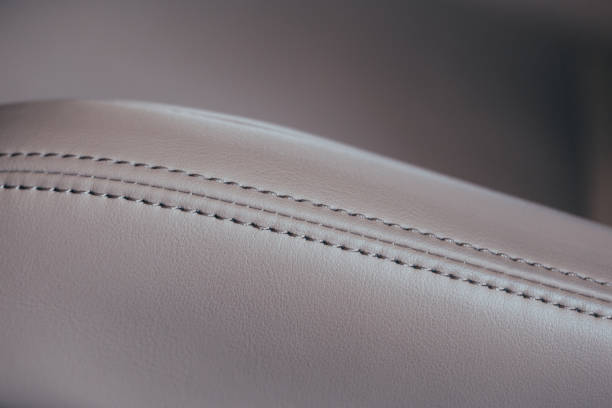 istock Part of leather car seat. Macro. 1160713504