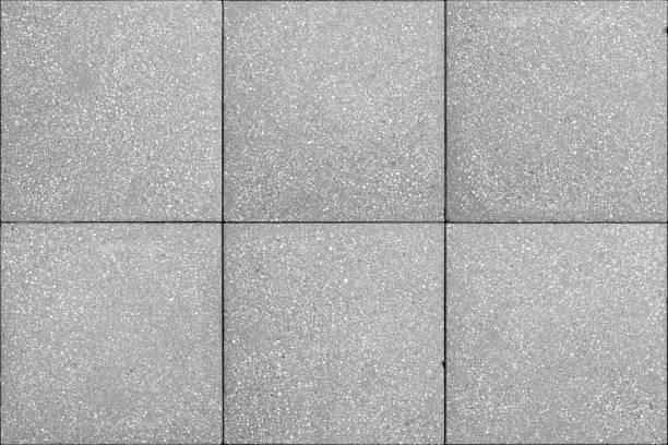 pavimentación de agregado o granito expuesta sin costuras (gris claro) - sidewalk brick patio floor fotografías e imágenes de stock
