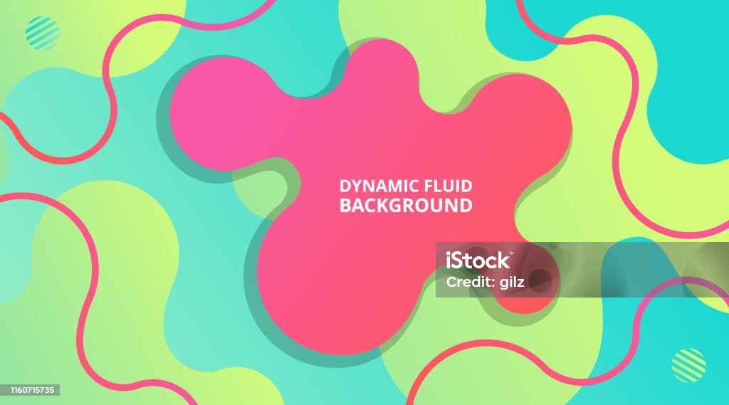 Dynamic Fluid Gradient Background Liquid Shape Composition Stock ...