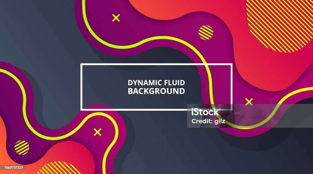 Dynamic Fluid Gradient Background Liquid Shape Composition Stock ...