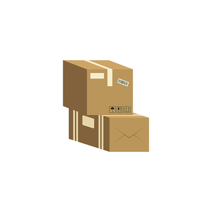 Free download of Brown Box Paper Cartoon Package Cardboard Closed Boxes  Taped Vector Graphic