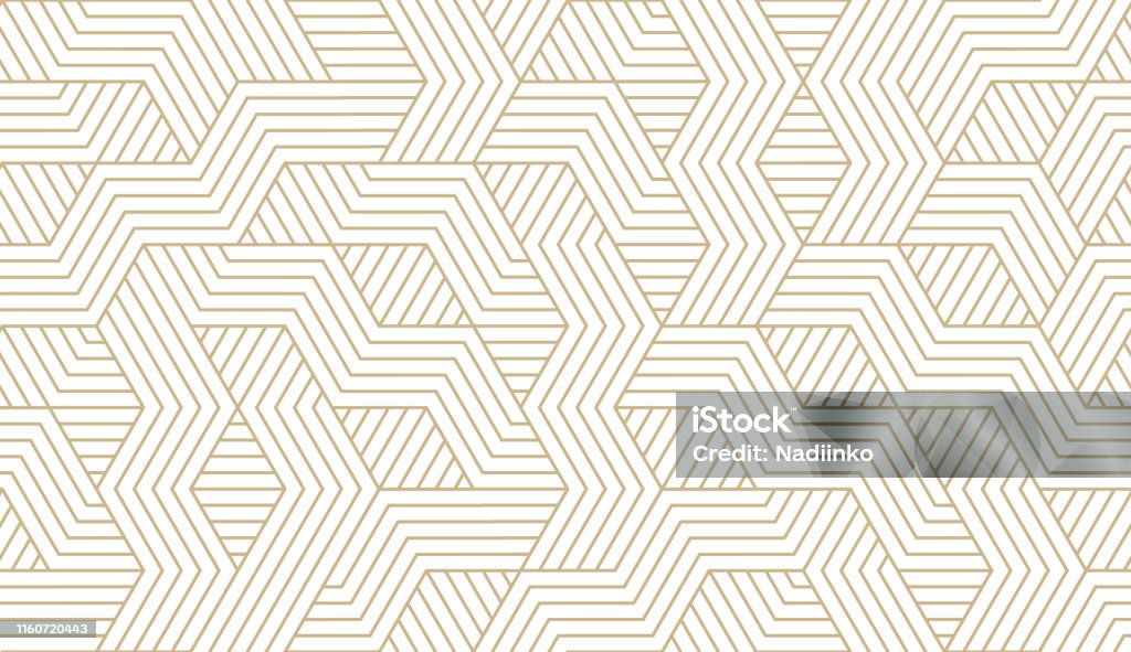 白い背景に金線のテクスチャを持つ抽象的な単純な幾何学的ベクトルシームレスパターン。ライトモダンシンプルな壁紙、明るいタイルの背景、モノクログラフィック要素 - 模様のロイヤリティフリーベクトルアート