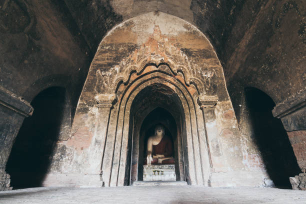 istock Interior of Burmese Buddhist temple in Bagan, Myanmar 1160723093