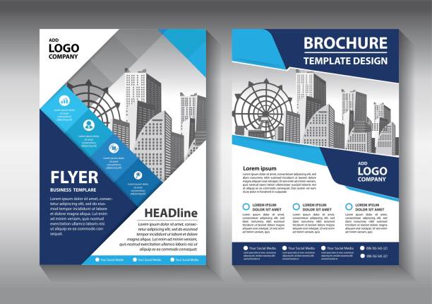 istock Brochure design, cover modern layout, annual report, poster, flyer in A4 with colorful triangles, geometric shapes for tech, science, market with light background 1160723935