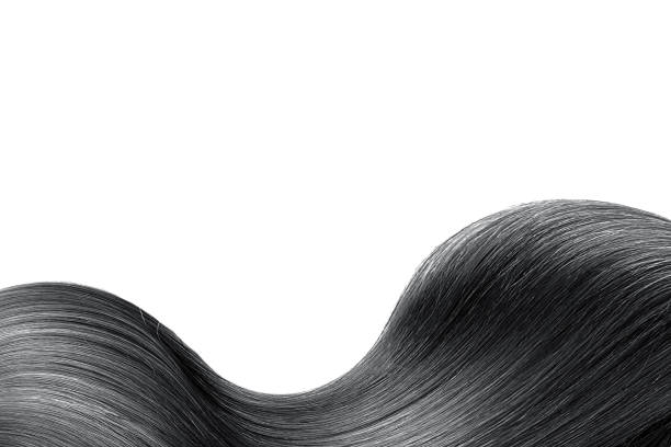 istock Black shiny hair as background. Copyspace 1160725694