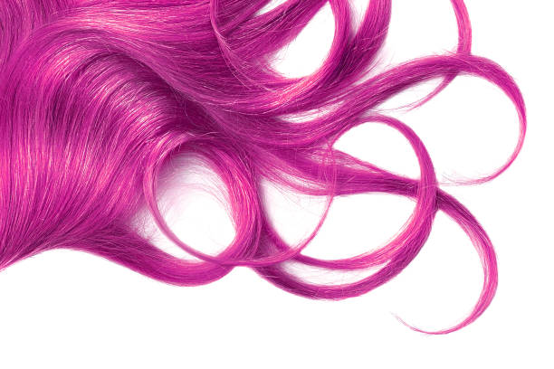 istock Pink wavy hair isolated on white background 1160729077