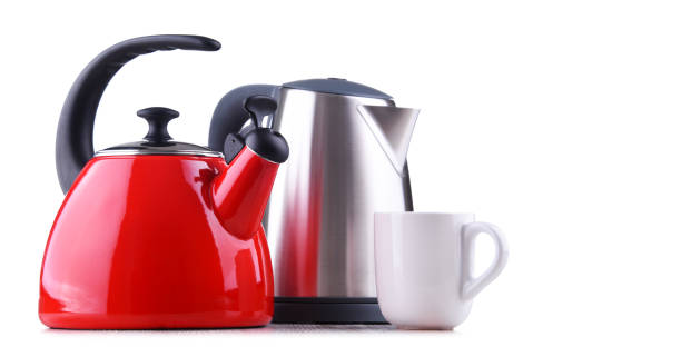 istock stovetop kettle with whistle and electric cordless kettle 1160729129
