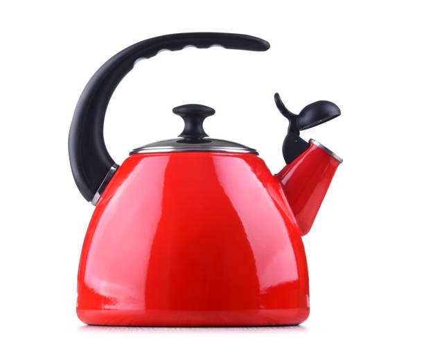 istock Traditional stainless steel stovetop kettle with whistle 1160729200