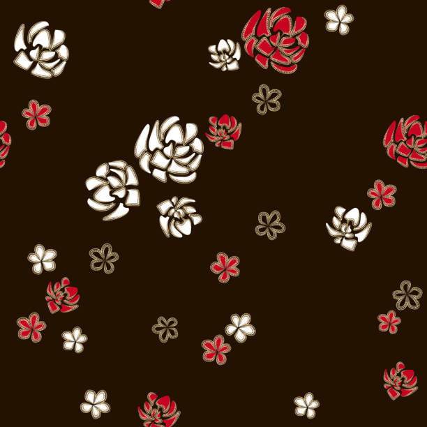 abstrakte kunst weiße und rote rosen wie glasur diamant brosche auf schwarzem hintergrund. - brooch backgrounds diamond white stock-grafiken, -clipart, -cartoons und -symbole