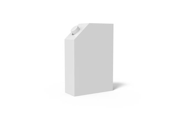 istock Corrugated tea flask box mock up template on isolated white background, cardboard flask box for hot drinkable products, 3d illustration 1160733309