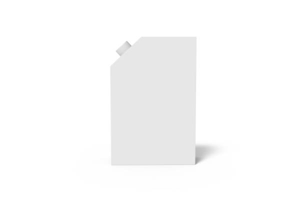 istock Corrugated tea flask box mock up template on isolated white background, cardboard flask box for hot drinkable products, 3d illustration 1160733466