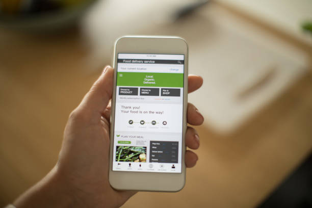 istock Woman using meal delivery service through mobile app. 1160735465