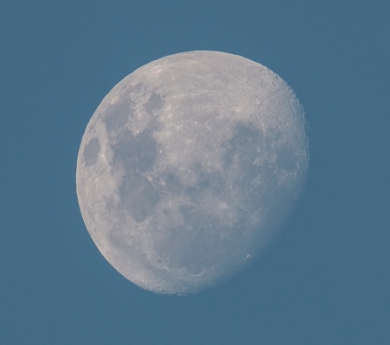 Close up of moon in day time