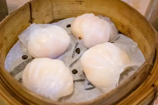 Photo of traditional Cantonese shrimp dumpling