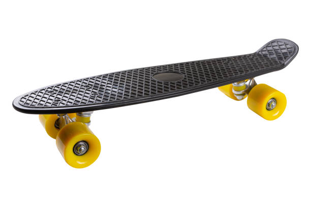 istock black skateboard for riding, plastic pennyboard, on a white background 1160744755