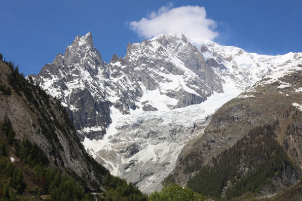 istock Mont Blanc Summit with clouds from Courmayeur. Italy 1160744788