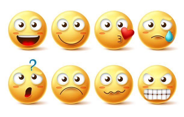 istock Smiley face vector character set. Smiley emoticons and emoji with different facial expression and emotion 1160746874