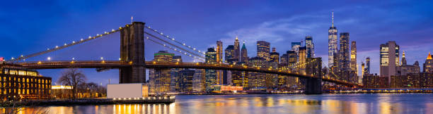 brooklyn bridge new york - brooklyn brooklyn bridge new york city skyline imagens e fotografias de stock