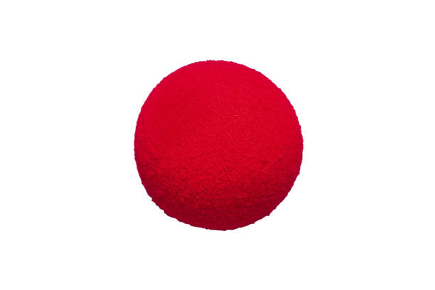 Red nose day Red foam nose on a white background. Red nose day clowns nose stock pictures, royalty-free photos & images