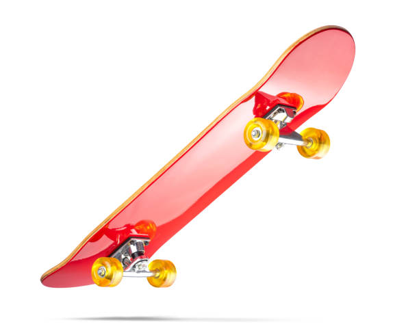 istock Red skateboard deck, isolated on white background. File contains a path to isolation 1160749123