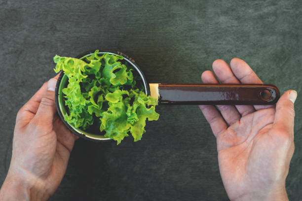 istock Green lettuce leaves. 1160752635