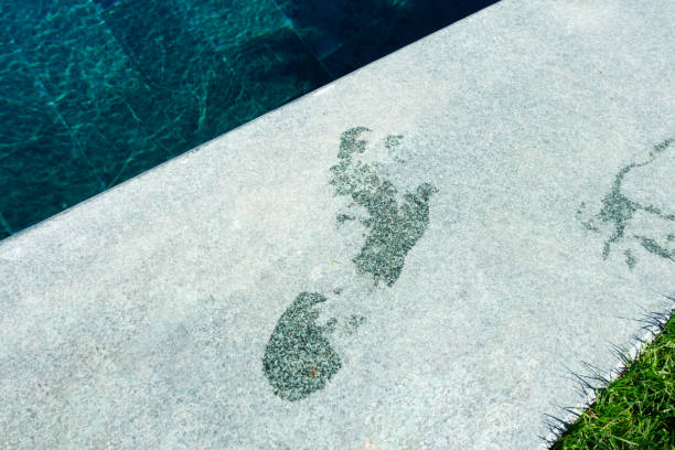 istock Footprints near the pool 1160756344