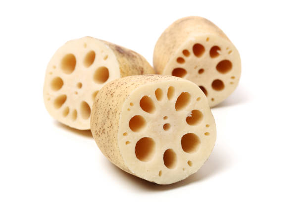 istock Lotus root on the white background 1160756508