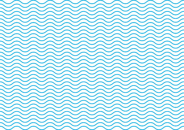 ilustrações de stock, clip art, desenhos animados e ícones de blue seamless wavy line pattern - onda